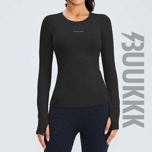 Women's Athletic Skinny Round Neck Breathable Sweatshirts