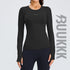 Women's Athletic Skinny Round Neck Breathable Sweatshirts