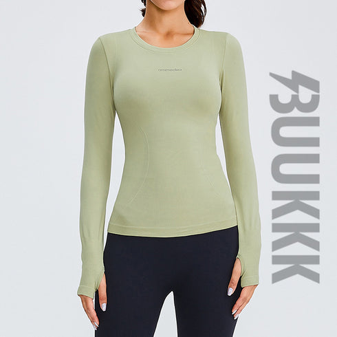 Women's Athletic Skinny Round Neck Breathable Sweatshirts