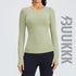 Women's Athletic Skinny Round Neck Breathable Sweatshirts