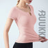 Women's Athletic Skinny Yoga T-Shirt with Bra Pads