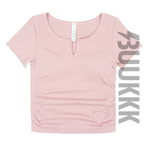 Women's Athletic Skinny Yoga T-Shirt with Bra Pads