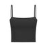 Women's Athletic Yoga Crop Spaghetti Strap Tank with Bra Pads