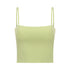 Women's Athletic Yoga Crop Spaghetti Strap Tank with Bra Pads