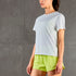 Women's Athletic Yoga Short Sleeve Mesh Splicing T-Shirt