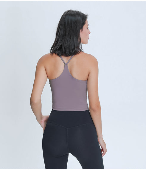 Women's Athletic Yoga Stretchy Sleeveless Crop Tank