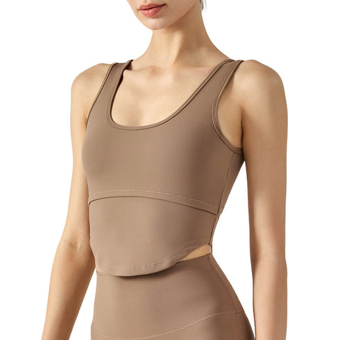 Women's Back Hollow Out Bra Running Sports Tank