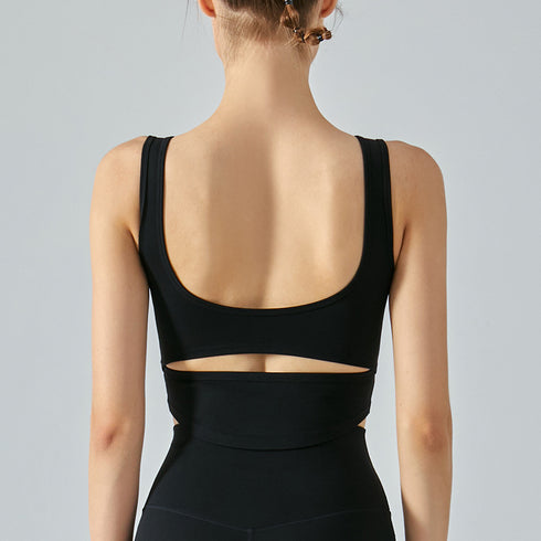 Women's Back Hollow Out Bra Running Sports Tank