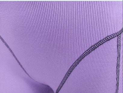 Women's Bare Waist Splicing Leisure Pit Strip Two Piece Outfits