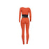 Women's Bare Waist Splicing Leisure Pit Strip Two Piece Outfits