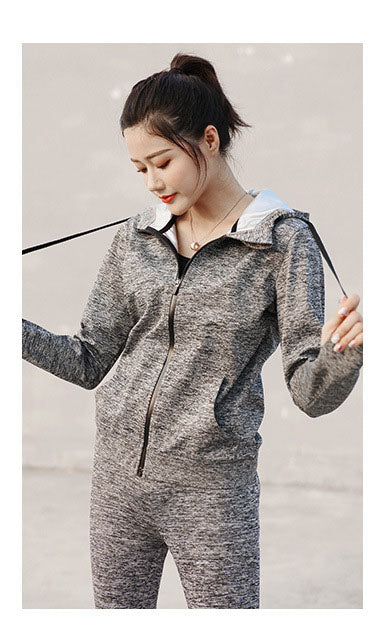 Women's Bodybuilding Sauna Suits Plus Size Hooded Top Pants