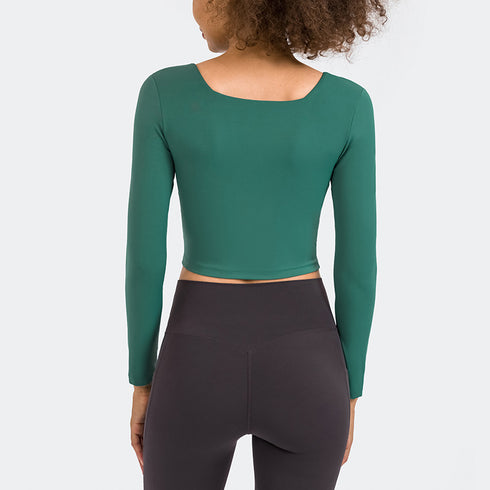 Women's Bodybuilding Sport Stretchy Sweatshirts with Bra Pads