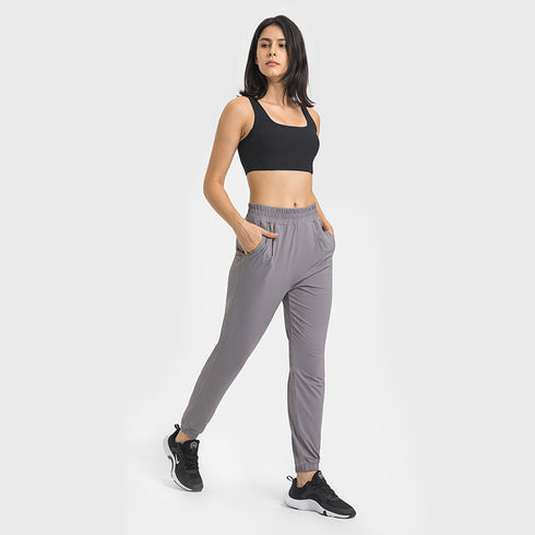Women's Bodybuilding Training Running Loose Pant with Pockets