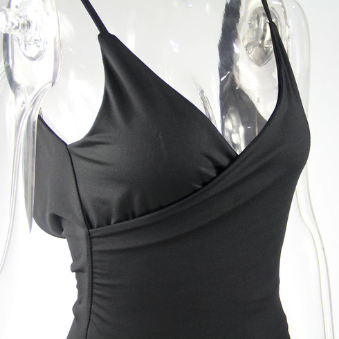 Women's Bodycon Spaghetti Strap Maxi Long Dress