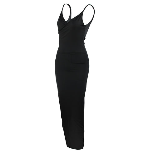 Women's Bodycon Spaghetti Strap Maxi Long Dress