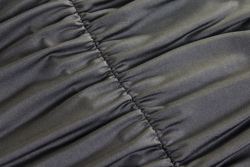 Women's Bodycon Wrap Hip Pleated Long Dresses