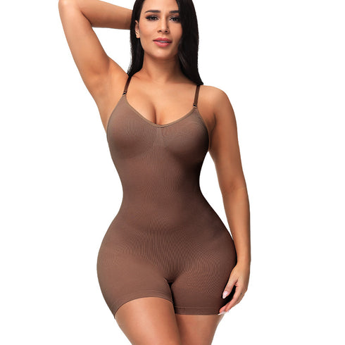 Women’s Bodysuit Scoop Neck Tank Tops Seamless Full Body Shaper