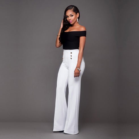 Women's Bootcut High Waist Wide Straight Leg Pants