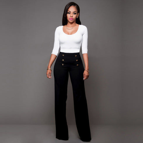 Women's Bootcut High Waist Wide Straight Leg Pants