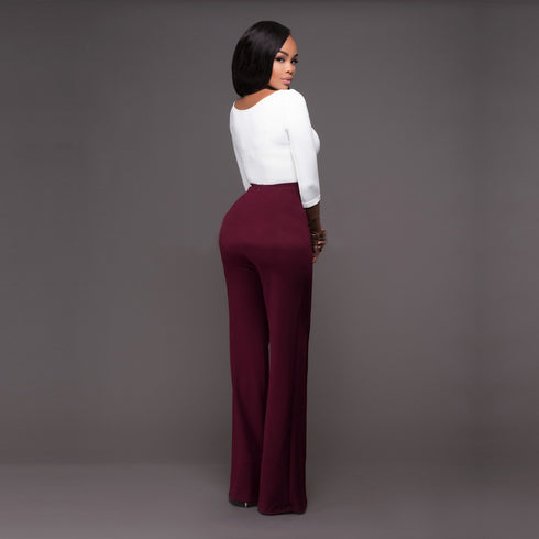 Women's Bootcut High Waist Wide Straight Leg Pants
