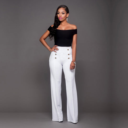 Women's Bootcut High Waist Wide Straight Leg Pants