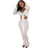 Women's Bow Tie Sexy Two Piece Outfits Bell-bottoms Pants