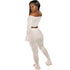 Women's Bow Tie Sexy Two Piece Outfits Bell-bottoms Pants