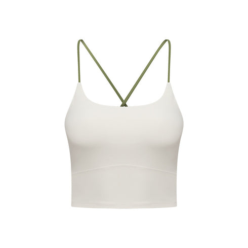 Women's Bra Pads Yoga Fitness Stylish Simple Crop Tank