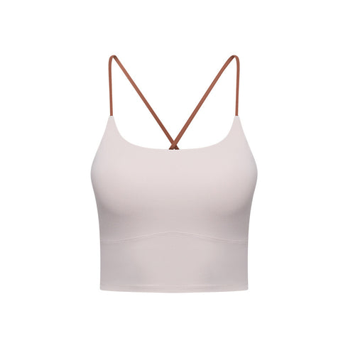 Women's Bra Pads Yoga Fitness Stylish Simple Crop Tank