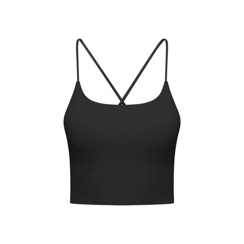 Women's Bra Pads Yoga Fitness Stylish Simple Crop Tank