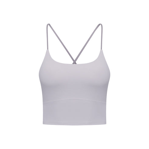Women's Bra Pads Yoga Fitness Stylish Simple Crop Tank