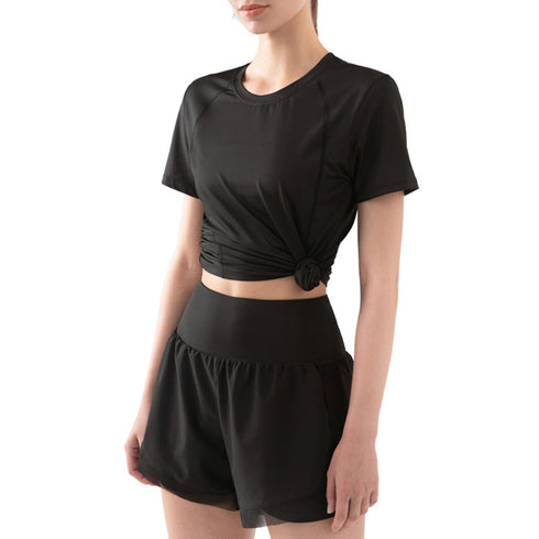 Women's Breathable Casual Loose Short Sleeve Yoga T-Shirt