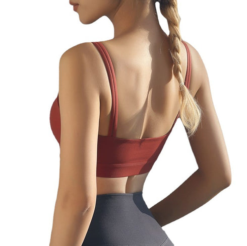 Women's Breathable Fitness Yoga Sports Spaghetti Strap Bra