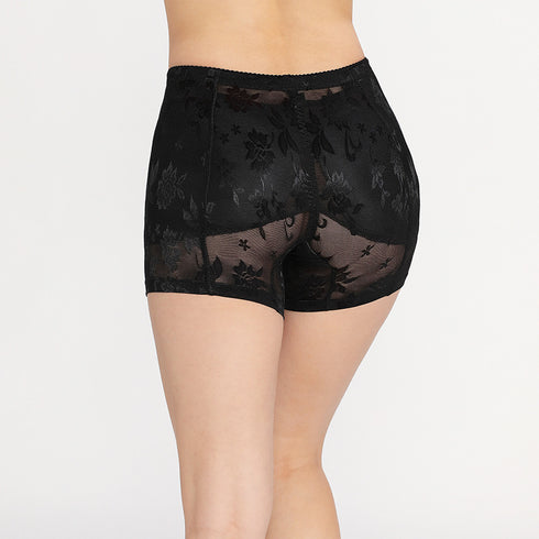 Women's Breathable Lightweight Panties Hip Pads Lace Boxer Shorts