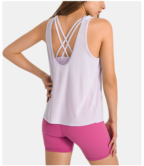 Women's Breathable Loose Quick Dry Athletic Yoga Tank