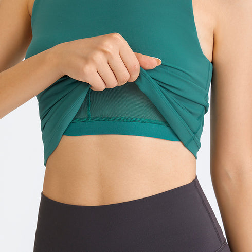 Women's Breathable Outdoor Running Skinny Tank with Bra Pads