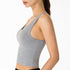 Women's Breathable Running Crop Tank with Bra Pads