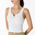 Women's Breathable Running Crop Tank with Bra Pads
