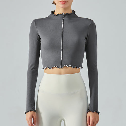 Women's Breathable Running Long Sleeve Crop Sweatshirts