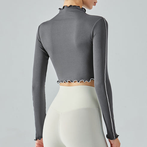 Women's Breathable Running Long Sleeve Crop Sweatshirts