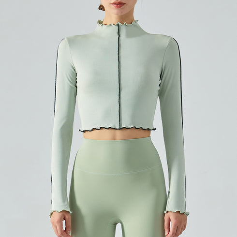 Women's Breathable Running Long Sleeve Crop Sweatshirts