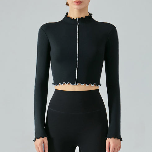 Women's Breathable Running Long Sleeve Crop Sweatshirts