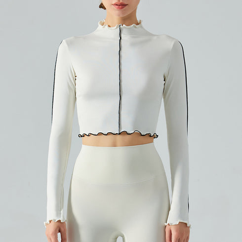 Women's Breathable Running Long Sleeve Crop Sweatshirts