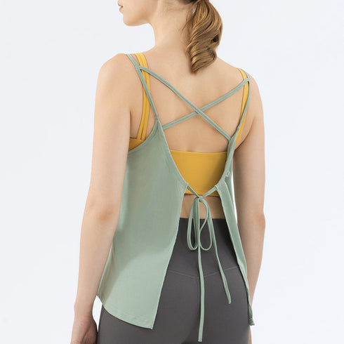 Women's Breathable Spaghetti Strap Tank Yoga Gym Clothes