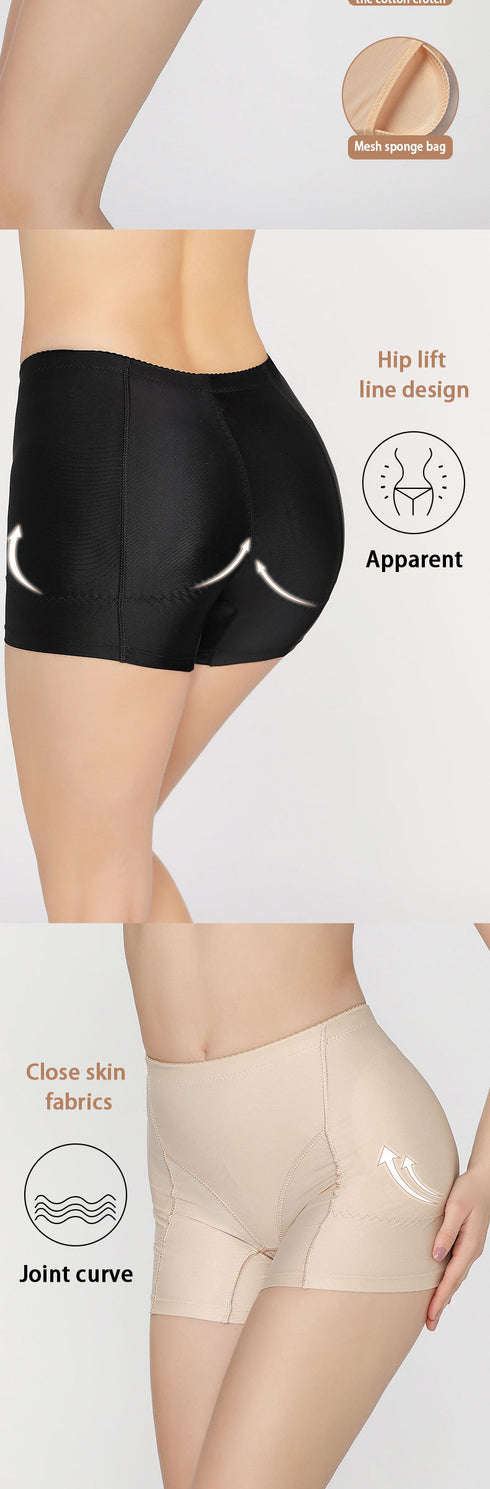 Women's Butt Lifter Breathable Mid Waist Hip Pads Short Underwear