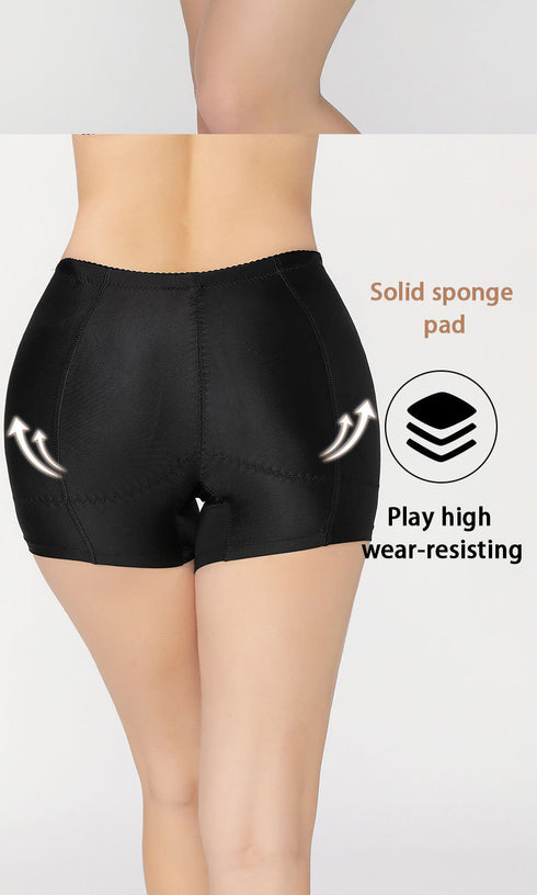 Women's Butt Lifter Breathable Mid Waist Hip Pads Short Underwear