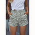 Women's Camouflage Print High Waisted Straight Leg Shorts
