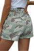 Women's Camouflage Print High Waisted Straight Leg Shorts