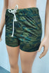 Women's Camouflage Print High Waisted Straight Leg Shorts