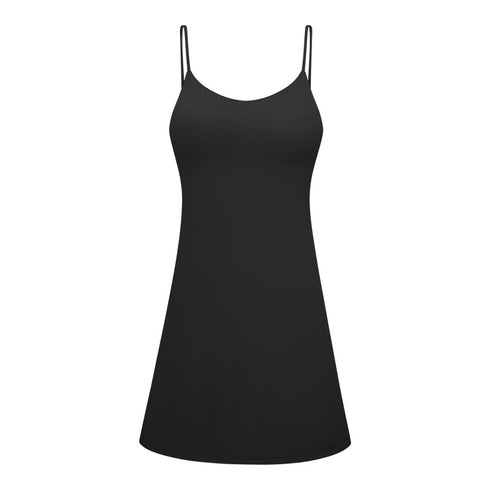 Women's Casual Activewear Stretchy Tennis Dresses with Bra Pads